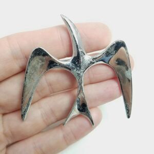 Vintage Sarah Coventry Style Bird Brooch, Silver Tone, Mid Century Style Pin